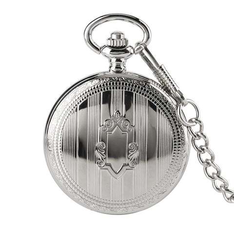 Vintage Silver Shield Design Pocket Watch