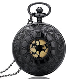 Vintage Charm Black  Pocket Watch