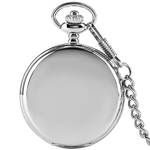 Luxury Hot Silver Smooth  Pocket Watch